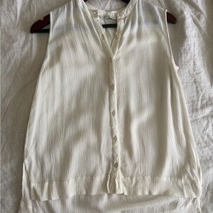 Rebecca Minkoff Ivory Button-Down Blouse size M
